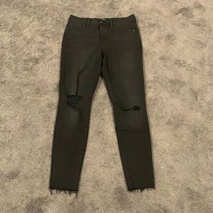 Madewell black distressed jeans!